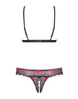 Completo Sexy in Pizzo con Reggiseno e Perizoma Aperti Tulia | Obsessive 147280