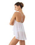 Babydoll in rete bianca - Flash You and Me - The Game Lingerie