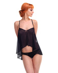 Babydoll in rete nera - Flash You and Me - The Game Lingerie