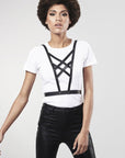 BIJOUX - INDISCRETS PETTORINA INCROCIATA CON SCOLLATURA NERO - BIJOUX MAZE - Intimo per le occasioni speciali | The Game Lingerie