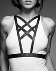 BIJOUX - INDISCRETS PETTORINA INCROCIATA CON SCOLLATURA NERO - BIJOUX MAZE - Intimo per le occasioni speciali | The Game Lingerie