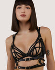 Black Matt harness torace - Playful Promises - The Game Lingerie