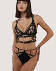Black Matt harness torace - Playful Promises - The Game Lingerie