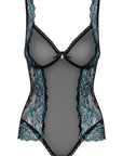 Body Aperto teddy a Rete con Pizzo Turchese Amanta | Obsessive - Obsessive - Intimo per le occasioni speciali | The Game Lingerie