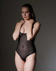 Body Brie nero in rete trasparente - ILONI by DILAN - The Game Lingerie