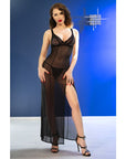 CHILIROSE - CR 4723 BABYDOLL LUNGO E PERIZOMA NERO S - CHILIROSE BABYDOLLS - Intimo per le occasioni speciali | The Game Lingerie