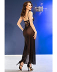 CHILIROSE - CR 4723 BABYDOLL LUNGO E PERIZOMA NERO S - CHILIROSE BABYDOLLS - Intimo per le occasioni speciali | The Game Lingerie