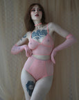 Collarino Choker PEACH color pesca con dettagli ORO - Flash You and Me - The Game Lingerie