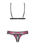 Completo Sexy in Pizzo con Reggiseno e Perizoma Aperti Tulia | Obsessive 147280 - Obsessive - Intimo per le occasioni speciali | The Game Lingerie