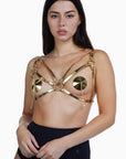 Copri capezzoli con dettaglio catena rosso / oro - Playful Promises - The Game Lingerie