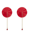 Copri capezzoli con dettaglio catena rosso / oro - Playful Promises - The Game Lingerie