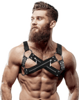 FETISH SUBMISSIVE ATTITUDE - IMBRACATURA BULLDOG IN NEOPRENE REGOLABILE CON CERNIERE PER UOMINI - FETISH SUBMISSIVE ATTITUDE - Intimo per le occasioni speciali | The Game Lingerie