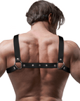 FETISH SUBMISSIVE ATTITUDE - IMBRACATURA REGOLABILE IN ECOPELLE PER UOMO CON INCROCIO PER BULLDOG - FETISH SUBMISSIVE ATTITUDE - Intimo per le occasioni speciali | The Game Lingerie