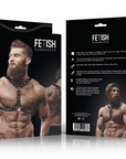FETISH SUBMISSIVE ATTITUDINE - IMBRACATURA PER IL PETTO IN ECOPELLE CON DOPPIO SUPPORTO E BORCHIE PER UOMO - FETISH SUBMISSIVE ATTITUDE - Intimo per le occasioni speciali | The Game Lingerie