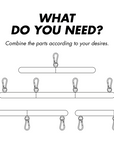 FETISH SUBMISSIVE BONDAGE - BARRA SEPARATRICE REGOLABILE 4 PEZZI - FETISH SUBMISSIVE BONDAGE - Intimo per le occasioni speciali | The Game Lingerie