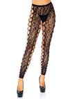 LEG AVENUE - ONE SIZE FIBER CROTHLESS TIGHTS