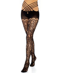 LEG AVENUE - ONE SIZE FIBER CROTHLESS TIGHTS