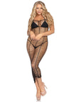 LEG AVENUE - ROBE MAXI EN MAILLE HORIZONTALE TAILLE UNIQUE