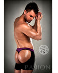 PASSION - BOXER 009 LILAS/NOIR LINGERIE ÉROTIQUE S/M
