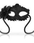 OHMAMA - MASQUES ANTI-ZAZ DE STYLE VÉNITIEN AVEC FLEUR LATÉRALE - NOIR