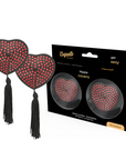 COQUETTE CHIC DESIRE - CACHE-TETONS COEUR NOIR/ROUGE
