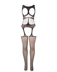 SUBBLIME - 951900 BODYSTOCKING A RETE SENZA CAVALLO CON COPPA E SPALLE APERTE NERO TAGLIA UNICA
