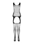 Passion BS 104 Bianco - Miniabito Bodystocking a Rete Taglia Unica
