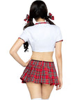 LEG AVENUE - COSTUME CLASSIQUE DE MISS COLLÉGIALE ROUGE/BLANC S/M