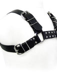 CORPS EN CUIR - HARNAIS POUR BULL DOG NOIR