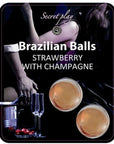 SECRETPLAY - SET DI PALLINE BRASILIANE FRAGOLA E CHAMPAGNE