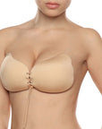 BYE-BRA - LACE-IT ENHANCED PUSH-UP BEIGE CUP D