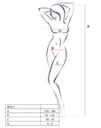 PASSION - BODYSTOCKING FEMME BS017 BLANC TAILLE UNIQUE