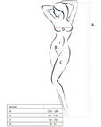 PASSION - BODYSTOCKING FEMME BS020 BLANC TAILLE UNIQUE