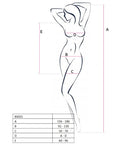 PASSION - ROBE BODYSTOCKING FEMME BS025 BLANC TAILLE UNIQUE