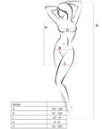 PASSION - WOMAN BS026 BODYSTOCKING DRESS WHITE STYLE ONE SIZE