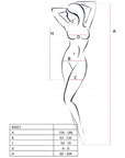 PASSION - WOMAN BS027 BODYSTOCKING DRESS RED STYLE ONE SIZE