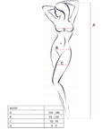 PASSION - BODYSTOCKING FEMME BS034 ROUGE TAILLE UNIQUE