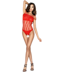 PASSION - WOMAN BS035 BODYSTOCKING RED ONE SIZE