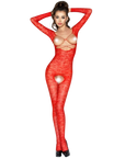 PASSION - WOMAN BS031 BODYSTOCKING ROSSO TAGLIA UNICA