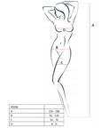 PASSION - FEMME BS036 BODYSTOCKING ROUGE TAILLE UNIQUE