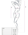 PASSION - WOMAN BS027 BLACK BODYSTOCKING DRESS ONE SIZE