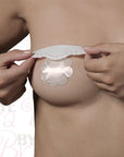 BYE-BRA - VOLUMISATEUR DE POITRINE + CACHE-TETONS EN SOIE BONNET F/H