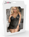SUBBLIME - QUEEN PLUS BABYDOLL BIANCO CON FRANGE