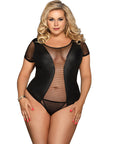 SUBBLIME - QUEEN PLUS FETISH TEDDY SHORT SLEEVE