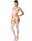 PASSION -E BODYSTOCKING BLANC POUR FEMMES BS053 TAILLE UNIQUE