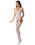 PASSION WOMAN BS062 BODYSTOCKING BIANCO TAGLIA UNICA