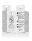 INTENSE - PLUG ANALE IN METALLO ALLUMINIO CON CRISTALLO ARGENTO MISURA S - INTENSE ANAL TOYS - Intimo per le occasioni speciali | The Game Lingerie