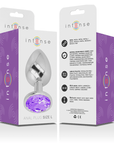 INTENSE - PLUG ANALE IN METALLO ALLUMINIO CON CRISTALLO VIOLA MISURA L - INTENSE ANAL TOYS - Intimo per le occasioni speciali | The Game Lingerie
