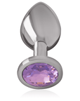 INTENSE - PLUG ANALE IN METALLO ALLUMINIO CON CRISTALLO VIOLA TAGLIA M - INTENSE ANAL TOYS - Intimo per le occasioni speciali | The Game Lingerie