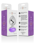 INTENSE - PLUG ANALE IN METALLO ALLUMINIO CON CRISTALLO VIOLA TAGLIA M - INTENSE ANAL TOYS - Intimo per le occasioni speciali | The Game Lingerie